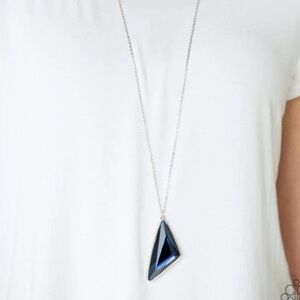 Paparazzi Ultra Sharp Blue Necklace and Earrings Set